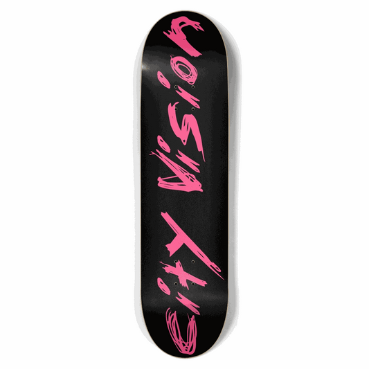 Black and Hot Pink Name 8.50 City Vision Skateboards