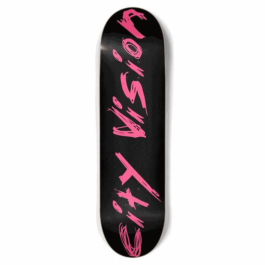 Black and Hot Pink Name 8.75 City Vision Skateboards