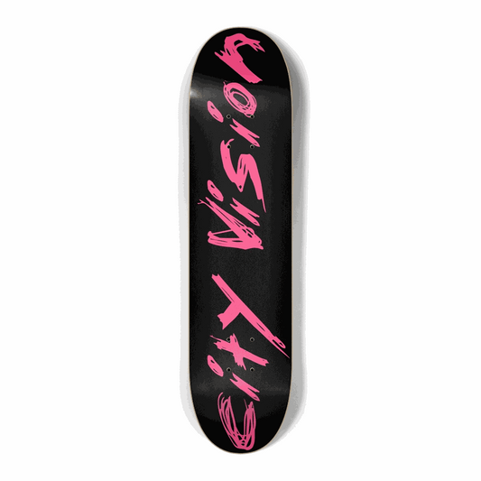 Black and Hot Pink Name Mini 7.25 City Vision Skateboards