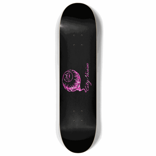 Skateboard - Black and Pink Glitter Logo 8.00 by City Vision Skateboards (8.00)