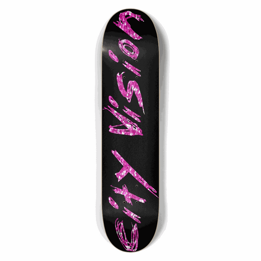 Black and Pink Glitter Name 7.50 City Vision Skateboards
