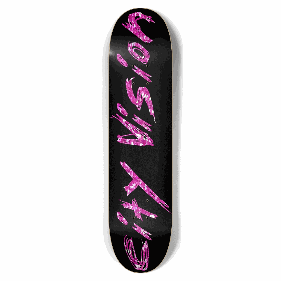 Black and Pink Glitter Name 7.62 City Vision Skateboards