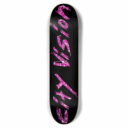 Black and Pink Glitter Name 7.62 City Vision Skateboards