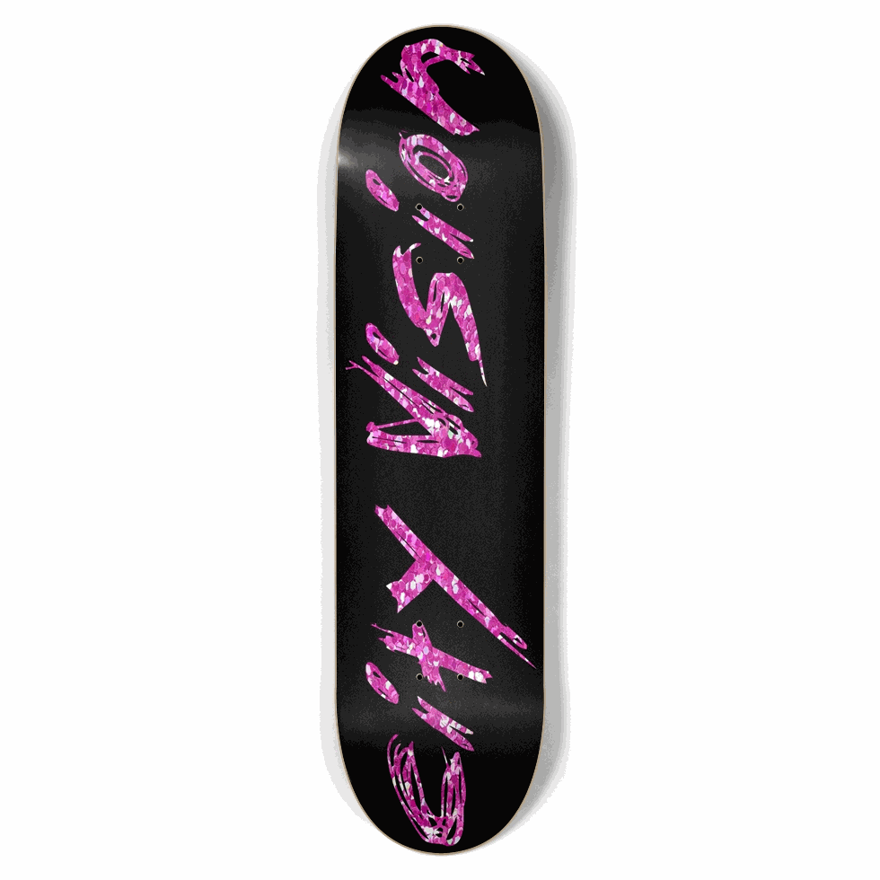Black and Pink Glitter Name 8.50 City Vision Skateboards