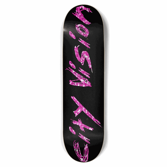Black and Pink Glitter Name 8.75 City Vision Skateboards