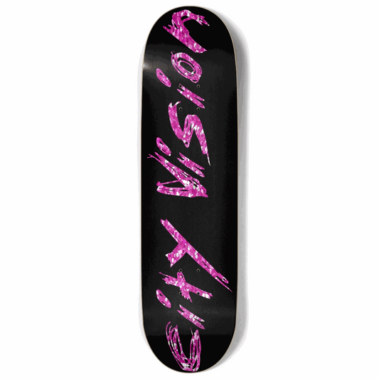 Black and Pink Glitter Name 9.00 City Vision Skateboards