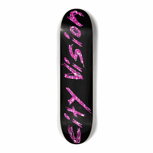 Black and Pink Glitter Name Mini 7.25 City Vision Skateboards