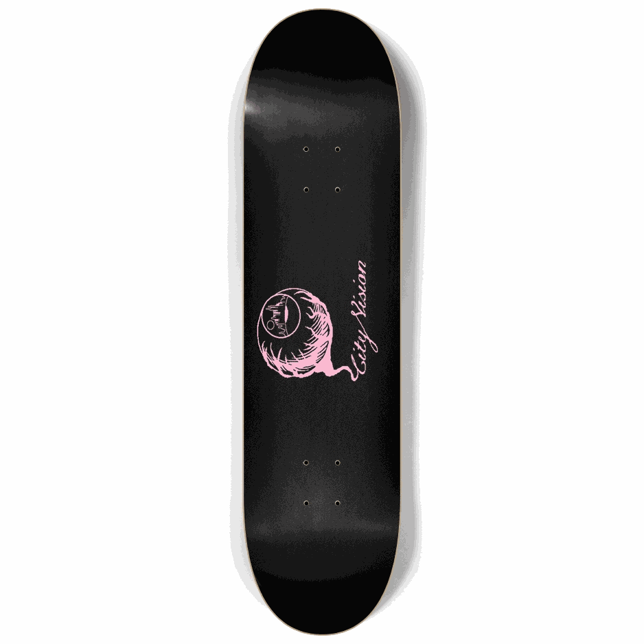 Black and Pink Logo 8.25 City Vision Skateboards