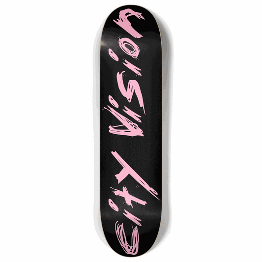 Skateboard - Black and Pink Name 8.00 by City Vision Skateboards (8.00)