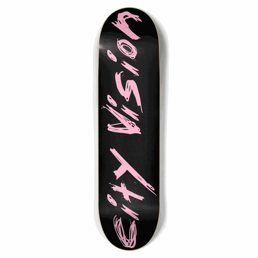 Black and Pink Name 8.50 City Vision Skateboards
