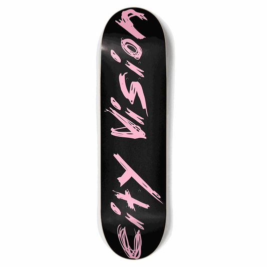 Black and Pink Name 8.75 City Vision Skateboards