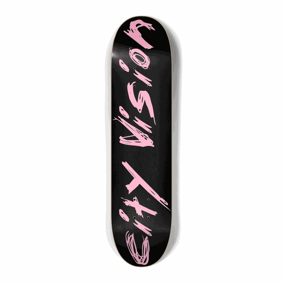 Black and Pink Name Mini 7.25 City Vision Skateboards