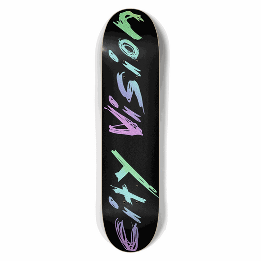 Black and Rainbow Glitter Name 7.50 City Vision Skateboards