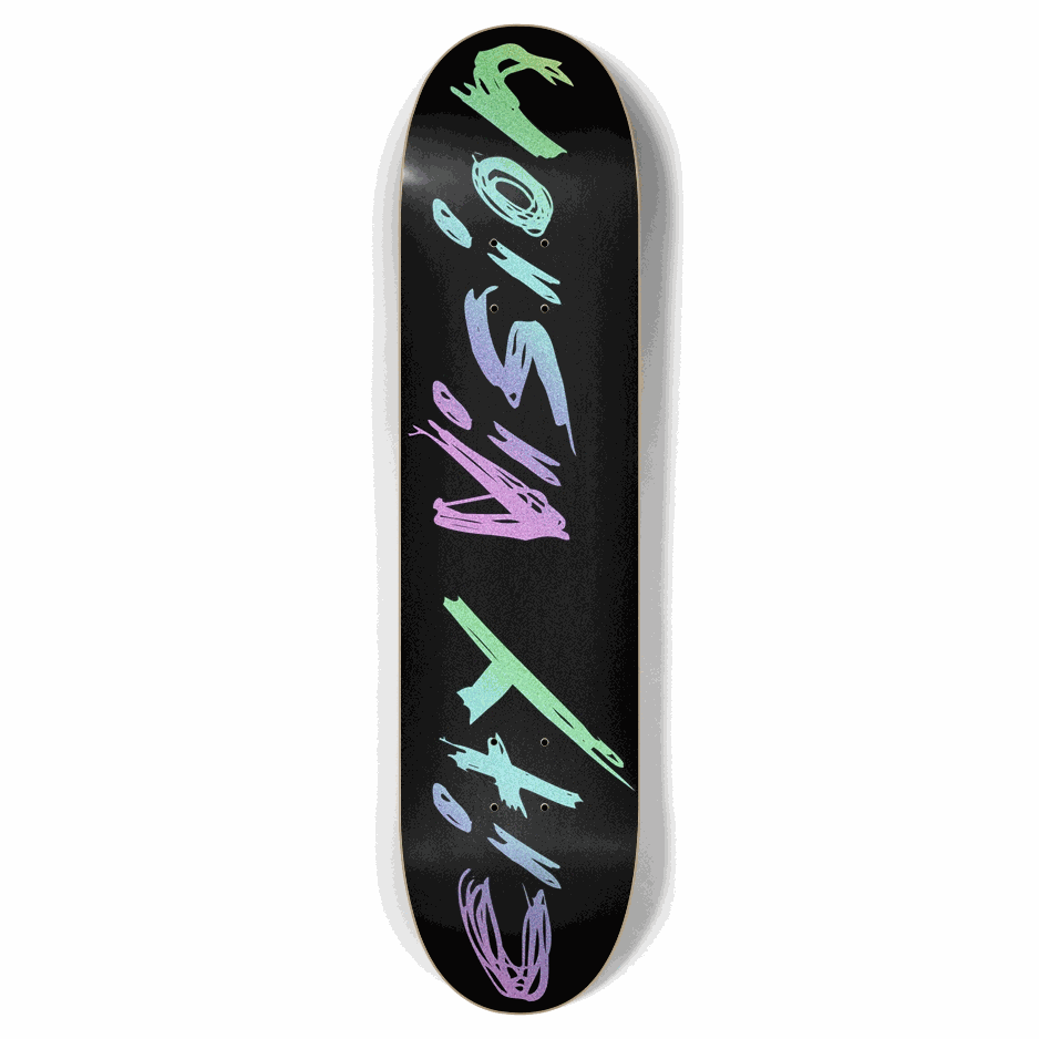 Black and Rainbow Glitter Name 7.87 City Vision Skateboards