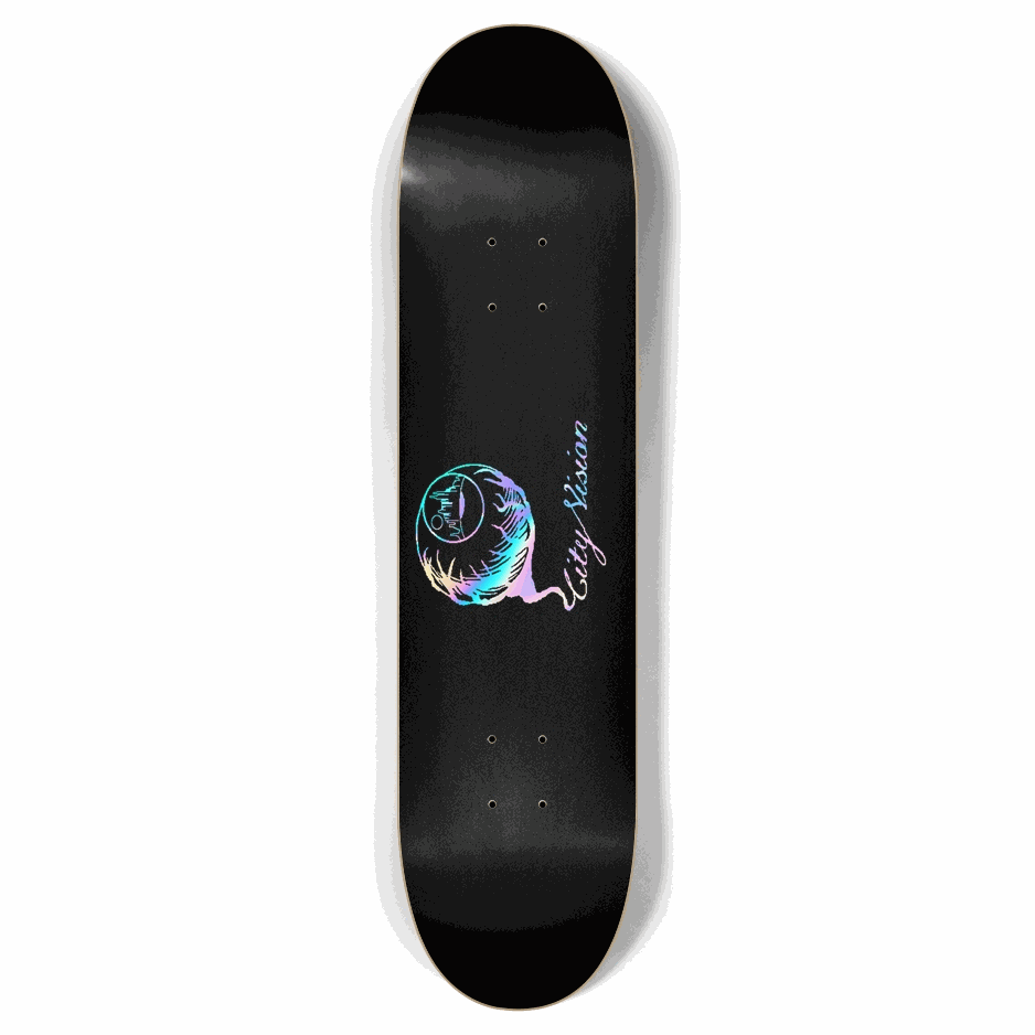 Black and Rainbow Logo 7.87 City Vision Skateboards