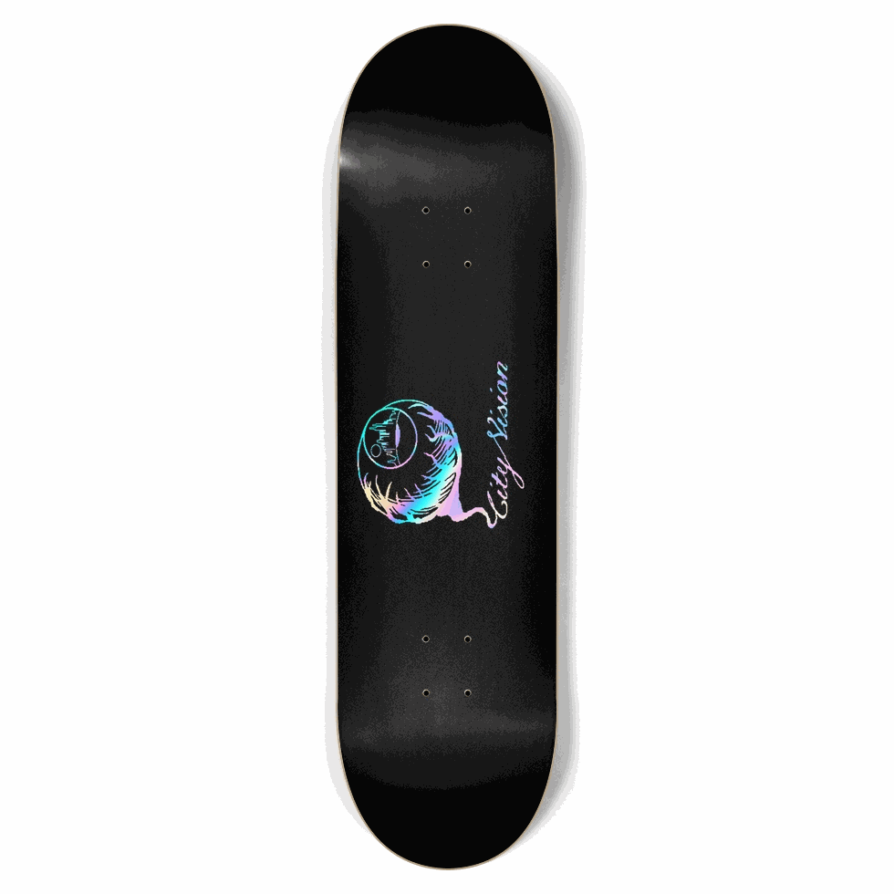 Black and Rainbow Logo 8.75 City Vision Skateboards