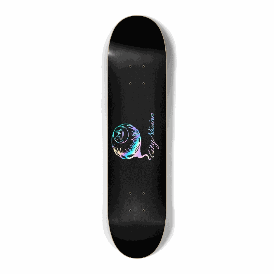 Black and Rainbow Logo Mini 7.25 City Vision Skateboards