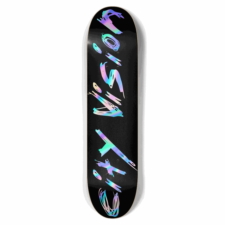 Black and Rainbow Name 7.62 City Vision Skateboards