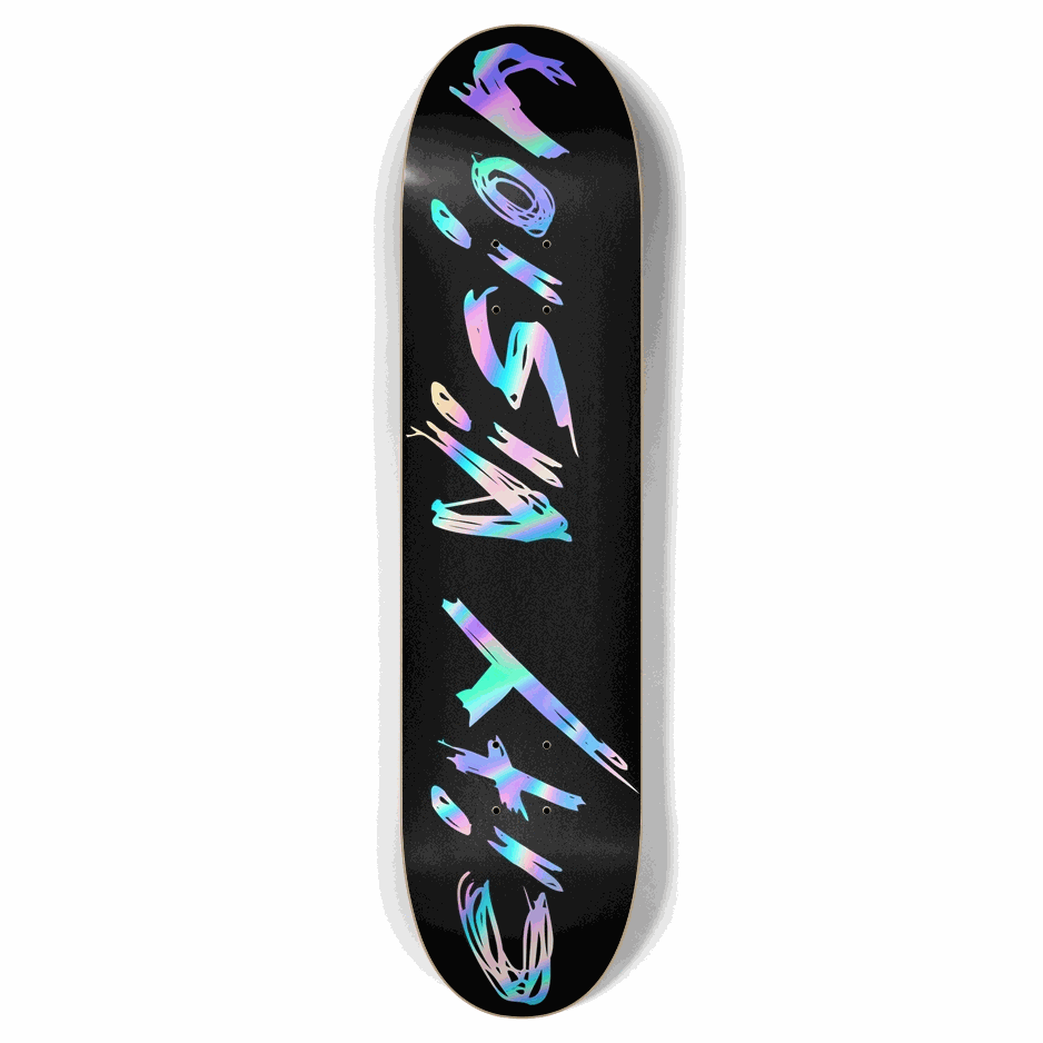 Black and Rainbow Name 7.87 City Vision Skateboards