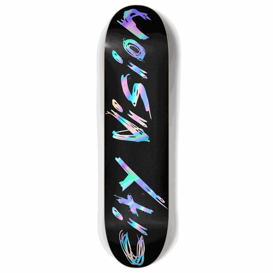 Skateboard - Black and Rainbow Name 8.00 by City Vision Skateboards (8.00)