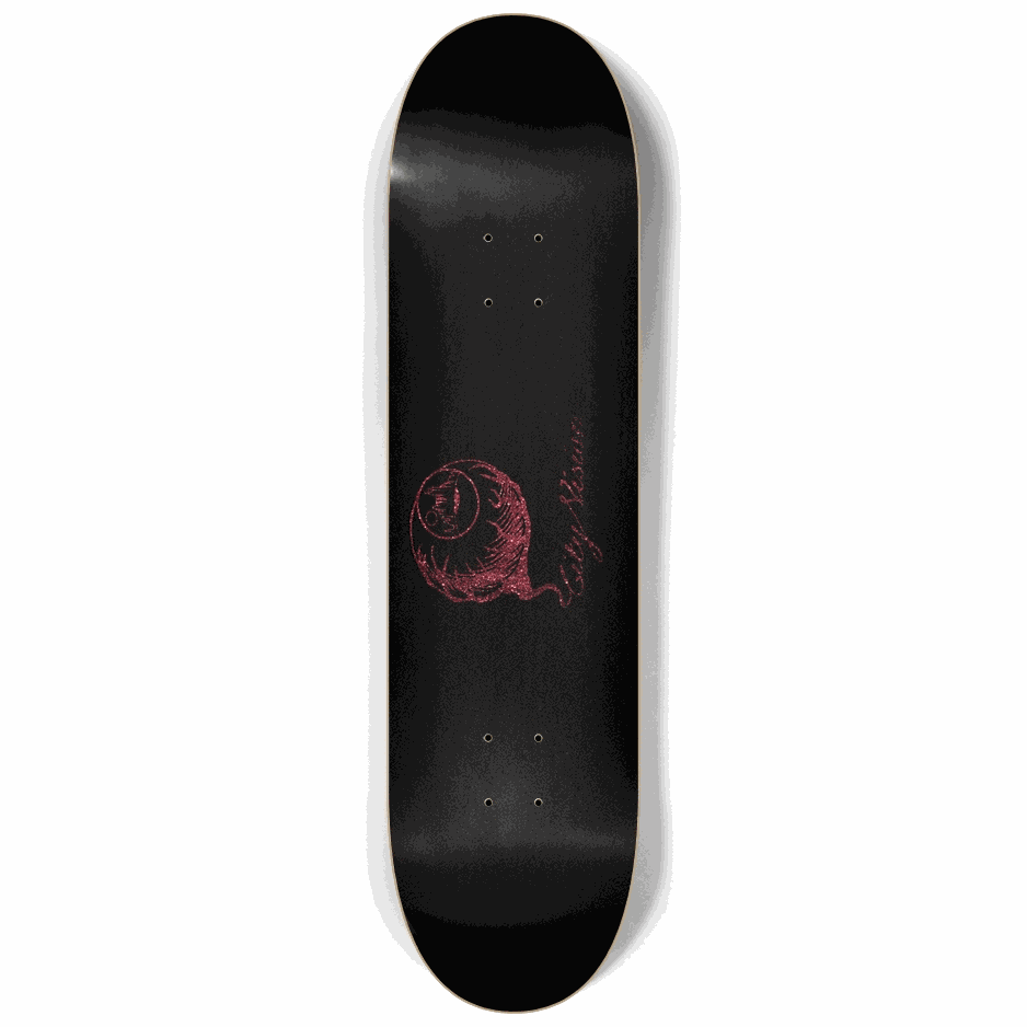 Black and Red Glitter Logo 8.25 City Vision Skateboards