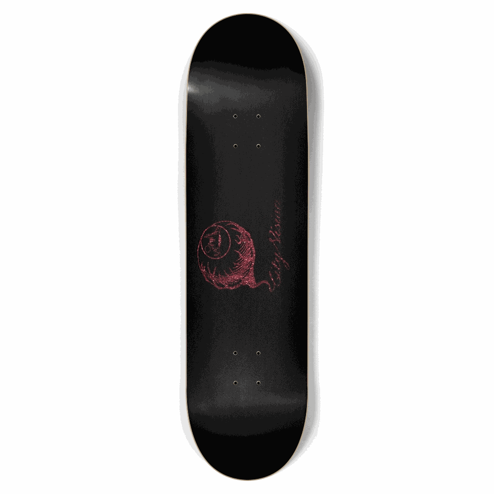Black and Red Glitter Logo 8.75 City Vision Skateboards