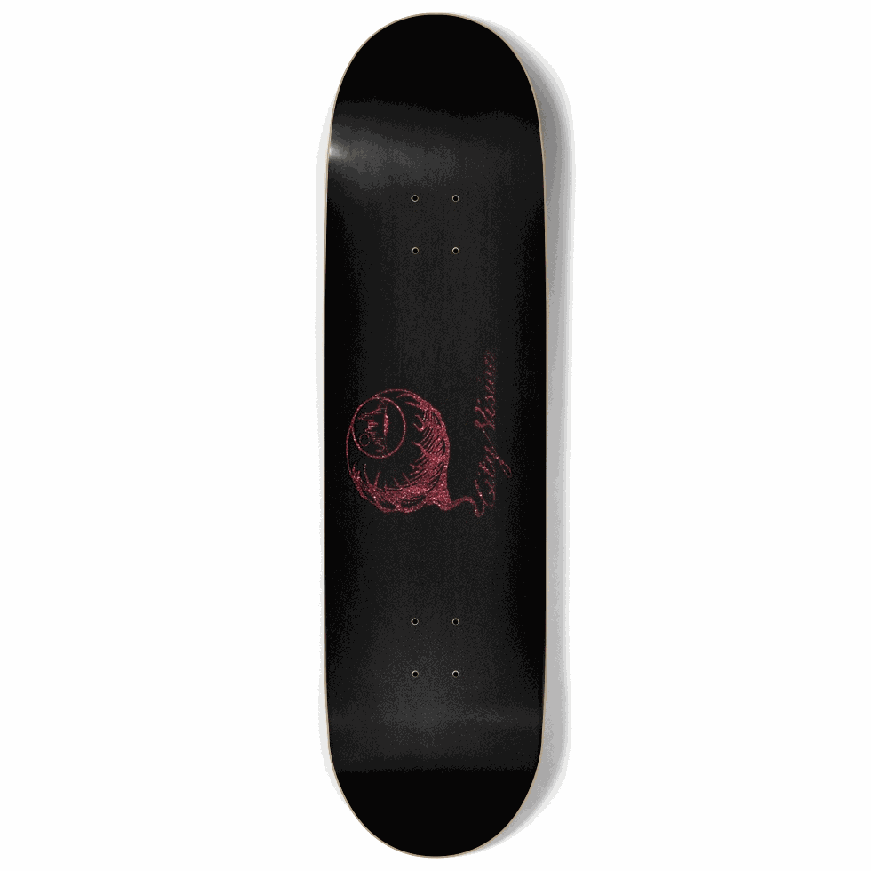 Black and Red Glitter Logo 9.00 City Vision Skateboards