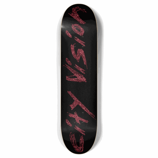 Black and Red Glitter Name 7.87 City Vision Skateboards