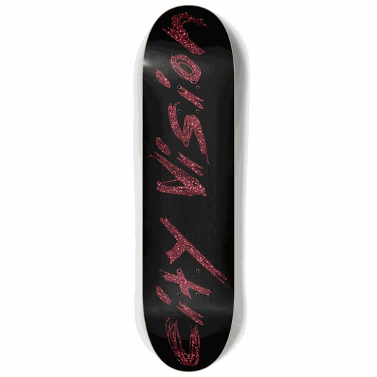 Black and Red Glitter Name 8.25 City Vision Skateboards