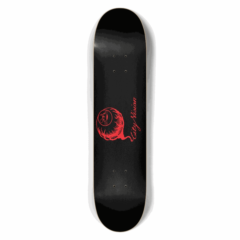 Black and Red Logo 7.50 City Vision Skateboards