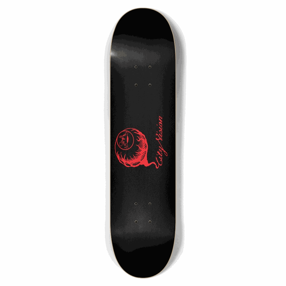 Black and Red Logo 7.75 City Vision Skateboards