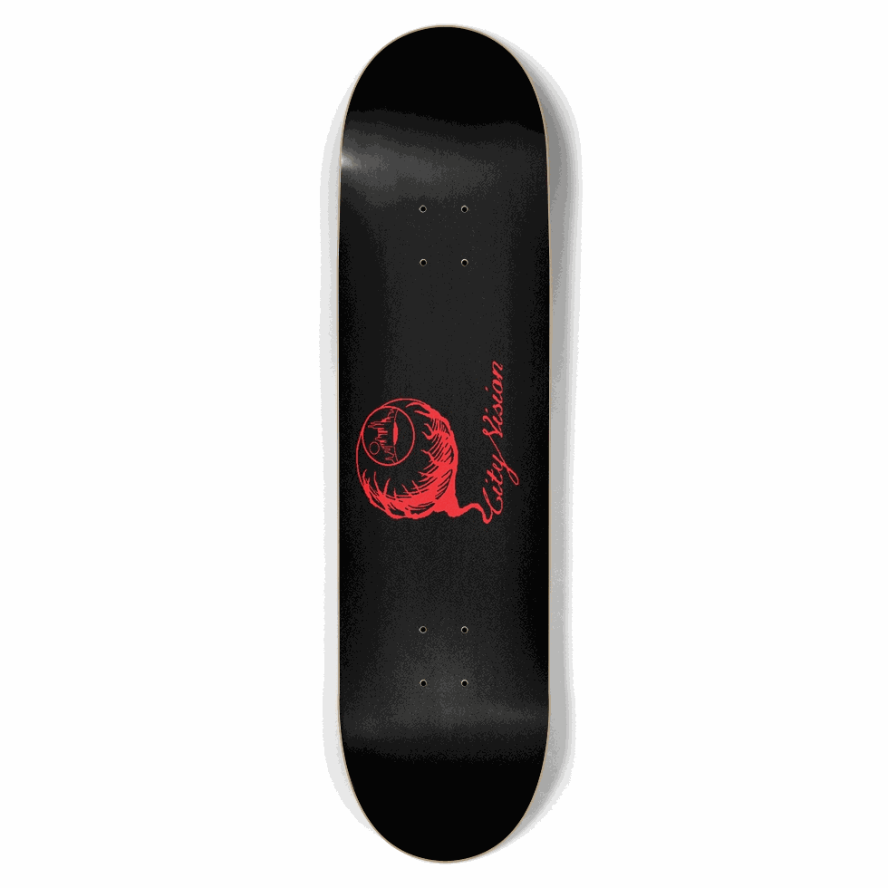 Black and Red Logo 8.50 City Vision Skateboards