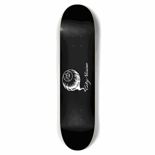 Black and White Logo 7.62 City Vision Skateboards