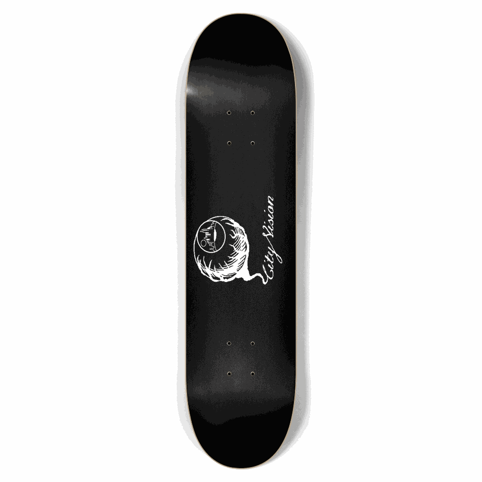 Black and White Logo 7.75 City Vision Skateboards