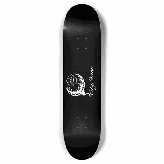 Black and White Logo 7.87 City Vision Skateboards