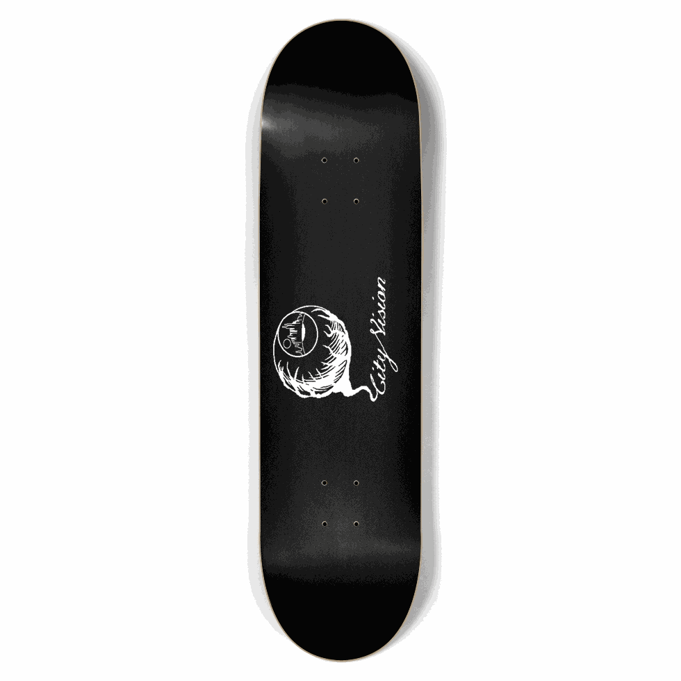 Black and White Logo 8.50 City Vision Skateboards