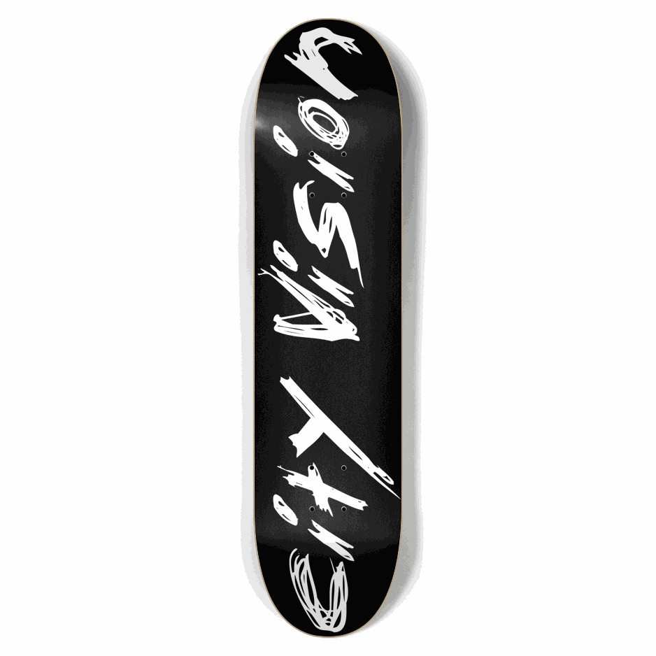Black and White Name 7.62 City Vision Skateboards