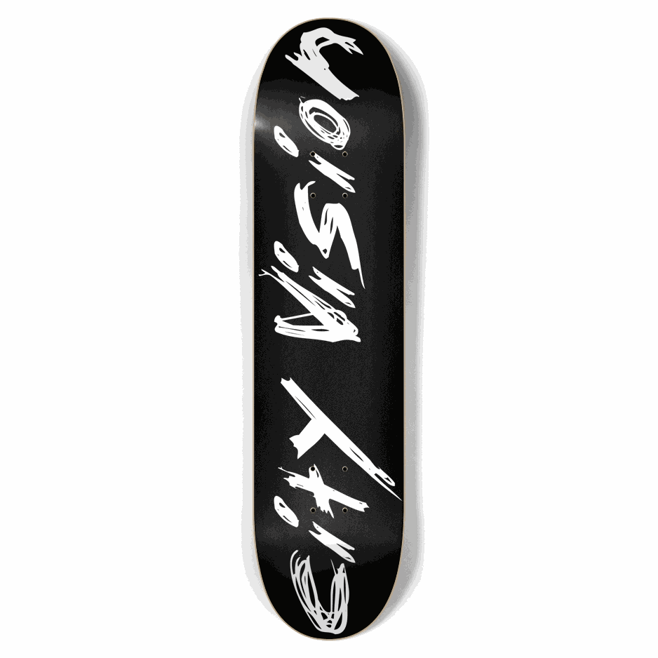 Black and White Name 7.75 City Vision Skateboards