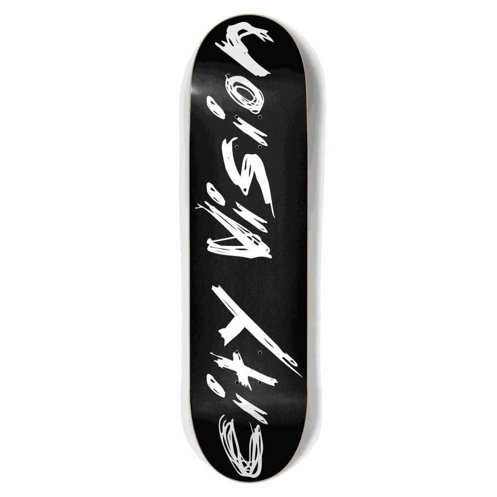 Black and White Name 8.50 City Vision Skateboards