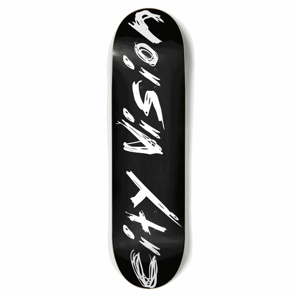 Black and White Name 8.75 City Vision Skateboards