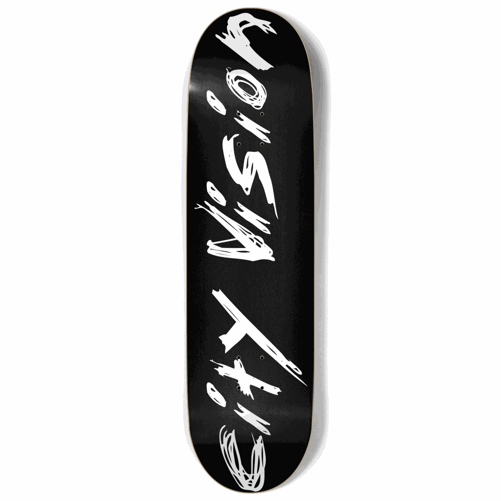 Black and White Name 9.00 City Vision Skateboards