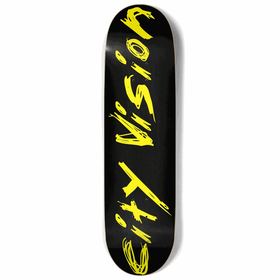 Black and Yellow Name 9.00 City Vision Skateboards