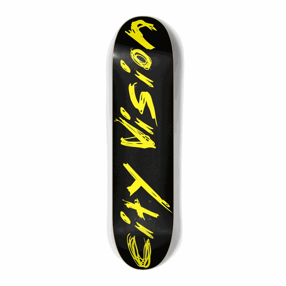 Black and Yellow Name Mini 7.25 City Vision Skateboards