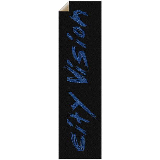 Black & Blue Glitter Name Griptape City Vision Skateboards