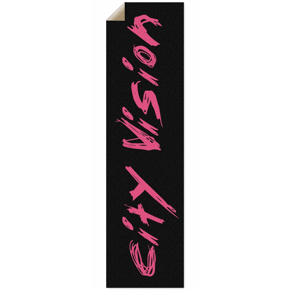 Black & Pink Name Griptape City Vision Skateboards