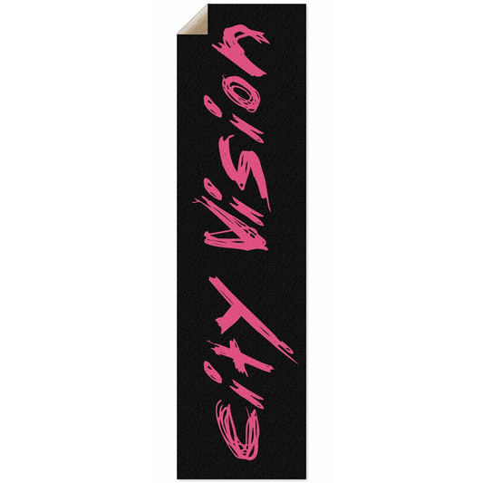 Black & Pink Name Griptape City Vision Skateboards