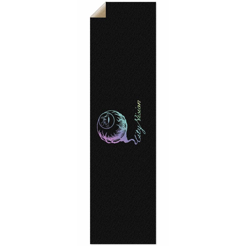 Black & Rainbow Glitter Logo Griptape City Vision Skateboards