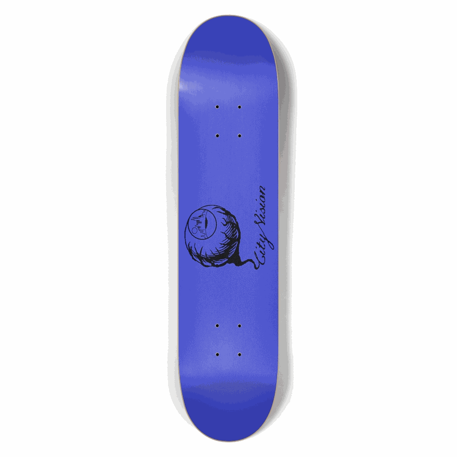 Blue and Black Logo 7.50 City Vision Skateboards
