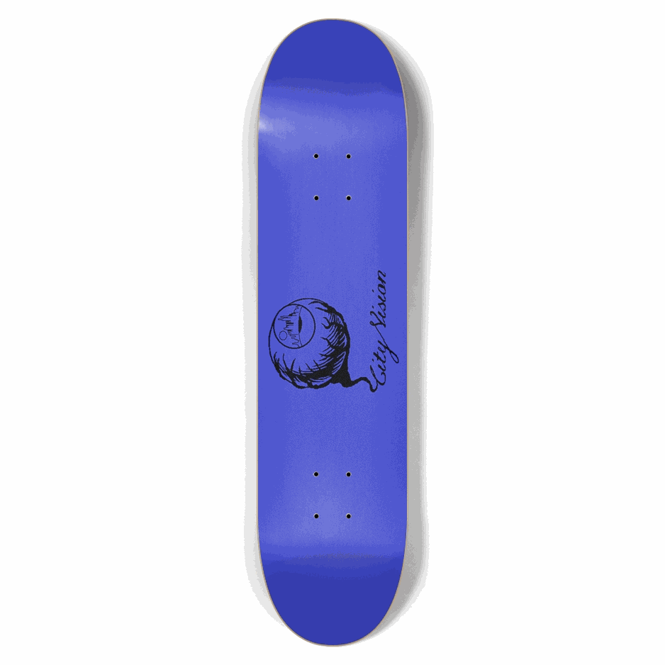 Blue and Black Logo 7.62 City Vision Skateboards