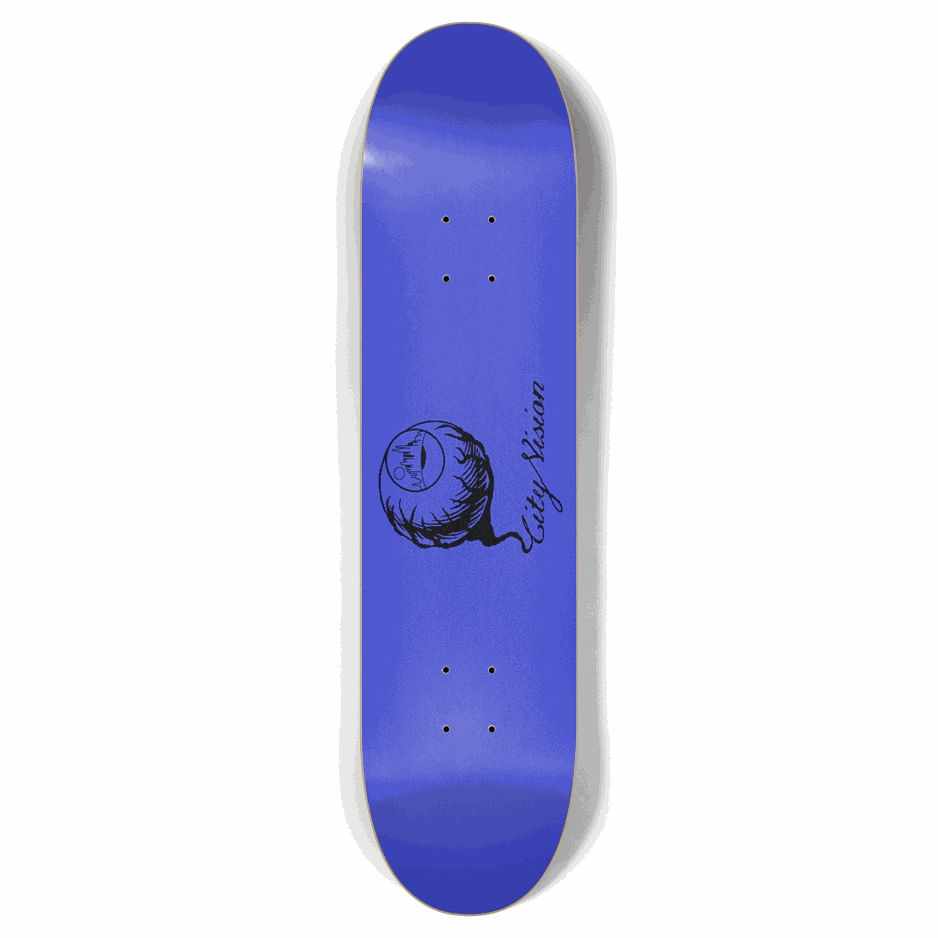 Blue and Black Logo 7.87 City Vision Skateboards